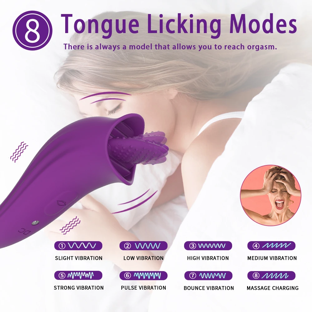 musipassoin Purple bird tongue vibrator