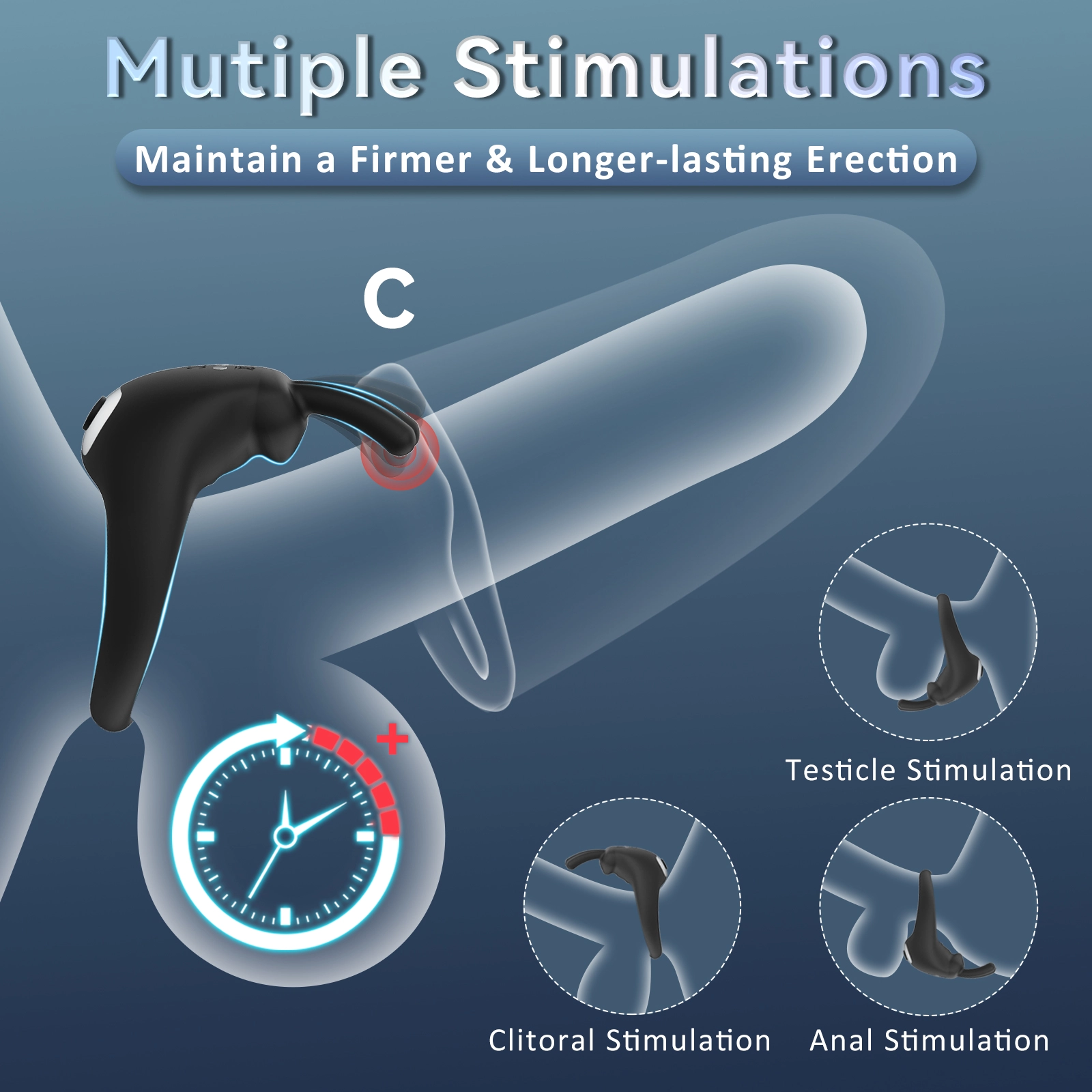 musipassion Second-Generation Bunny Ear Semen-Locking Ring